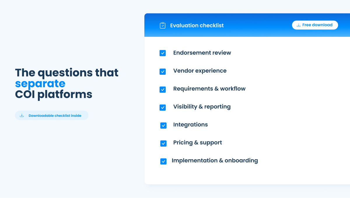 How to Choose COI Tracking Software: An Evaluation Guide